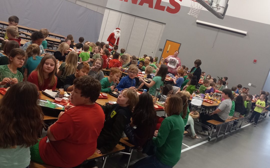 Santa came to visit the Elementary today