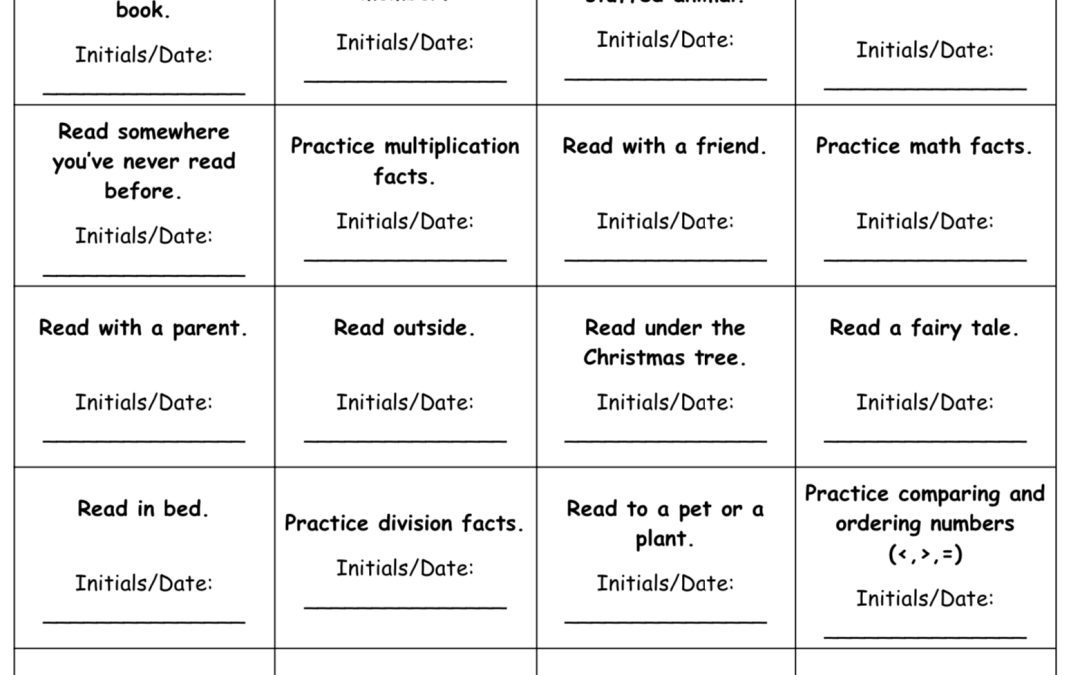 HES Winter Reading Challenge (3rd – 5th)