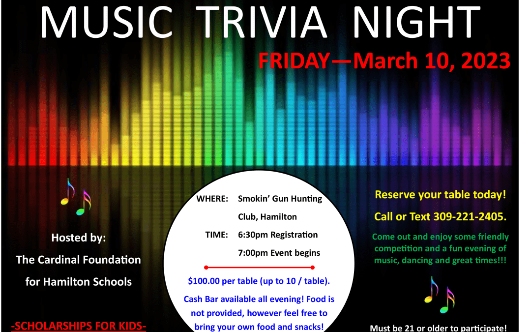 Music Trivia hosted by Cardinal Foundation