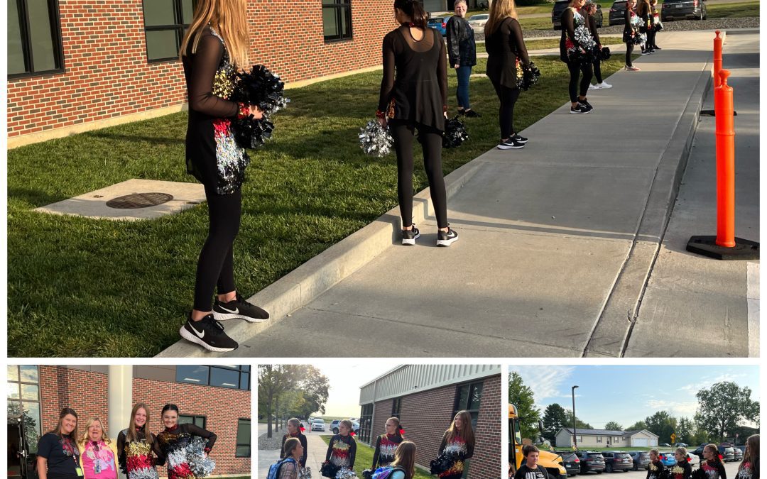 Dance Team Greeted Elementary Students
