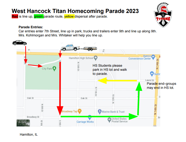 Homecoming Parade and Game Info: