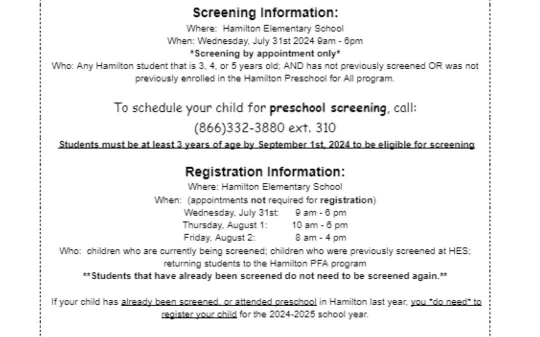 Preschool Screening