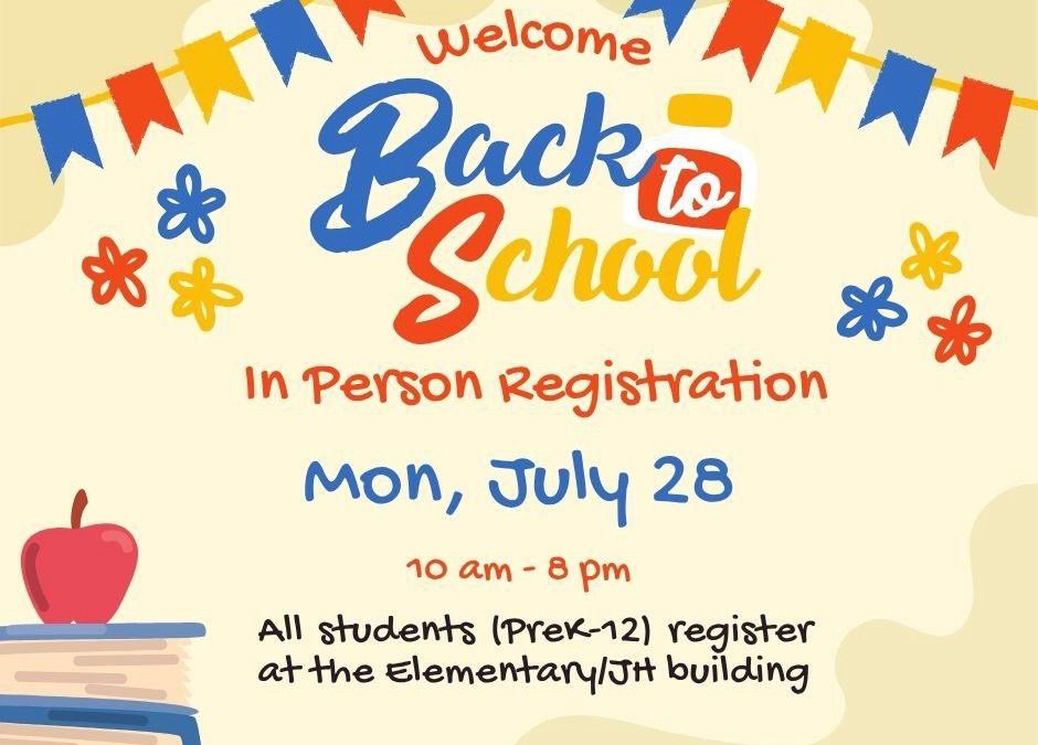 July 28-In Person Registration